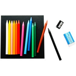 Generals Woodless Colored Pencils, Assorted Colors, Set of 12 Item Number 1569588