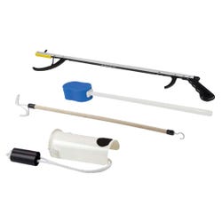 Image for FabLife Hip Kit: 32 Inch Reacher, Contoured Sponge, Formed Sock Aid, 24 Inch Dressing Stick from School Specialty