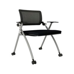 Image for AIS Stow Training Chair, 26 x 24 x 39 Inches, Striped Black Mesh from School Specialty