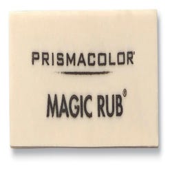 Prismacolor Magic Rub Latex-Free Vinyl Eraser, 2-1/4 x 1 x 7/16 Inches, White, Pack of 12 Item Number 077362
