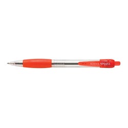 School Smart Retractable Ballpoint Pen, Fade Resistant, Medium Tip, Red, Pack of 12 Item Number 1400763