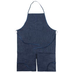 Image for Creativity Street Heavy Duty Denim Wheel Thrower Apron, 42 Inches, Navy from School Specialty