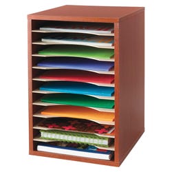 Image for Safco Shelf Organizer, 10-3/4 X 12 X 16 Inches, Cherry, 11 Compartment from School Specialty