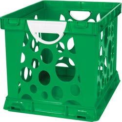 Image for Storex 2-Color Large Crate with Handles, Green/White from School Specialty
