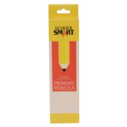 School Smart Primary Pencils, No 2 Thick Tips, Yellow, Pack of 12 Item Number 089787