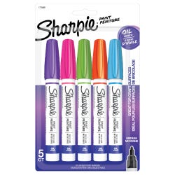 Image for Sharpie Oil Based Paint Marker, Assorted Fashion Colors, Pack of 5 from School Specialty