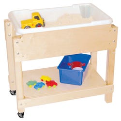 Image for Wood Designs Petite Sand and Water Activity Table with Lid and Tub, 15 x 26 Inches from School Specialty