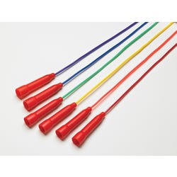 Image for Sportime Jump Ropes, 7 Feet, Assorted Colors, Red Handles, Set of 6 from School Specialty
