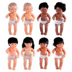Image for Miniland Multicultural Dolls, 15 Inches, Set of 8 from School Specialty