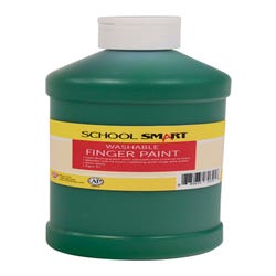 Image for School Smart Washable Finger Paint, Green, 1 Pint Bottle from School Specialty