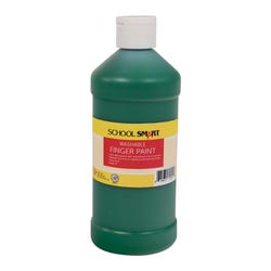 School Smart Washable Finger Paint, Green, 1 Pint Bottle Item Number 2002416