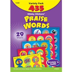 Image for Trend Enterprises Stinky Sticker Praise Words Jumbo Pack Stinky Sticker, 1 in, Pack of 435 from School Specialty