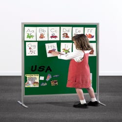 Image for Multiplex Child Size Tackboard Display Panel, 40 X 48 X 55 in, Steel Frame, Fabric, Red from School Specialty