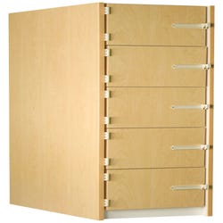 Image for Stevens I.D. Systems 5 Compartment Instrument Storage, Solid Doors, 14 x 29 x 84 Inches from School Specialty