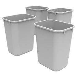 Image for School Smart Indoor Waste Basket, 40 Quart, Gray, Case of 4 from School Specialty