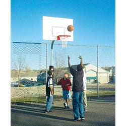 Image for Bison Gooseneck 3-1/2 In Tough Duty Steel Rectangle Playground Basketball System from School Specialty