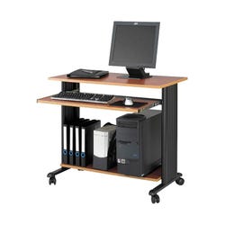 Image for Safco Workstation, 35-1/2 x 22 x 30-1/2 Inches, Black and Cherry from School Specialty