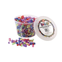 Image for Hygloss Striped Straw Bead, Assorted Colors, Pack of 1000 from School Specialty