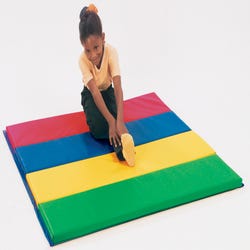 Image for Children's Factory Feather-Lite Rainbo Panel Folding Mat, 4 x 4 ft from School Specialty
