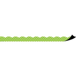Image for TCR Magnetic Border, Lime Polka Dots, 1-1/2 x 24 Inches, 12 Strips from School Specialty