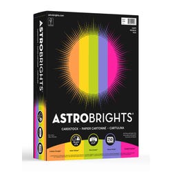 Astrobrights Colored Cardstock, 8-1/2 x 11 Inches, Assorted Happy Colors, Pack of 250 Item Number 077432