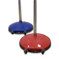 Image for Jaypro Game Standard, Red Base with Natural Steel Upright, 220 Pounds, Pair of 2 from School Specialty