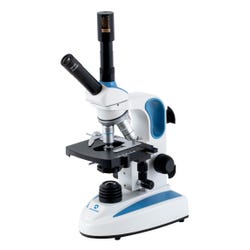 Image for Dual-Viewing Vertical Teaching Head Microscope with Mechanical Stage & 100x - LED from School Specialty