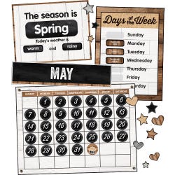 Image for Schoolgirl Style Industrial Chic Calendar Bulletin Board Set, 95 Pieces from School Specialty