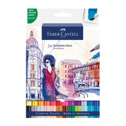 Image for Faber-Castell Goldfaber Aqua Markers, Dual Ended, Assorted Colors, Set of 24 from School Specialty