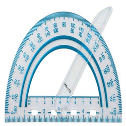 Image for Fiskars Swing Arm Protractor, 180 Degrees, Colors May Vary from School Specialty