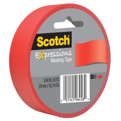 Image for Scotch Expressions Masking Tape, 0.94 Inch x 20 Yards, Red from School Specialty
