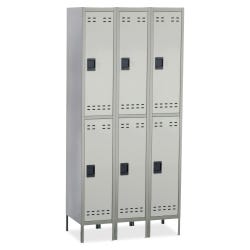 Image for Safco Double-Tier Locker, Three-Wide with Legs, Gray from School Specialty