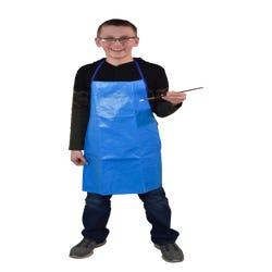 Image for Sax Easy-to-Clean Vinyl Student Apron, 29 x 17 Inches, Blue from School Specialty