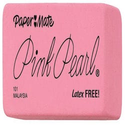 Image for Paper Mate Pink Pearl Premium Large Eraser, Pink, Pack of 12 from School Specialty