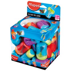 Image for Maped Color'Peps 2-Hole Colored Pencil Sharpener, Assorted Colors, Pack of 24 from School Specialty