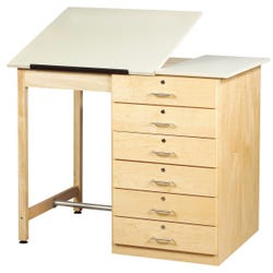 Image for Diversified Woodcrafts Drafting Table, 48 x 32-1/2 x 39-3/4 Inches, Maple from School Specialty