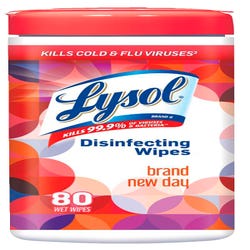 Image for Lysol Disinfecting Wipes, Brand New Day Scent, Case of 6 with 80 Sheets Each from School Specialty