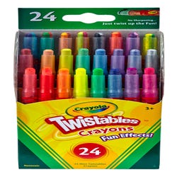Image for Crayola Fun Effects Mini Twistables Crayon Set, Assorted Color, Set of 24 from School Specialty