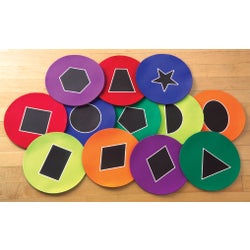 Image for FlagHouse Geometric Shape Spot Markers, Set of 12 from School Specialty