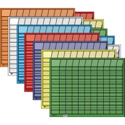 Image for Creative Shapes Etc Large Horizontal Incentive Chart Set, Assorted Color, Set of 12 from School Specialty