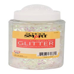 Image for School Smart Craft Glitter, 7 Ounce Jar, Snow from School Specialty