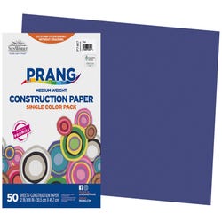Image for Prang Medium Weight Construction Paper, 12 x 18 Inches, Blue, 50 Sheets from School Specialty