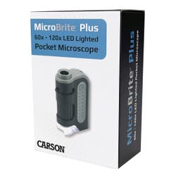 Image for MicroBrite Plus 60x-120x LED Lighted Zoom Pocket Microscope from School Specialty