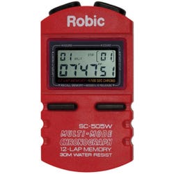 Image for Robic SC-505W Multi-Mode Chronograph Stopwatch, 12 Lap Memory, Red from School Specialty