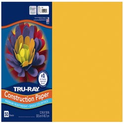 Image for Tru-Ray Sulphite Construction Paper, 12 x 18 Inches, Gold, 50 Sheets from School Specialty