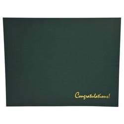 Achieve It! Congratulations Award Covers, Linen, Green, Pack of 25, Item Number 2105060