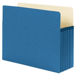 Image for Smead Expanding File Pocket, Letter Size, 5-1/4 Inch Expansion, Blue from School Specialty