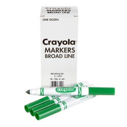 Image for Crayola Marker Replacement Pack, Broad Line, Green, Pack of 12 from School Specialty