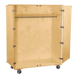 Image for Classroom Select Large Mobile Wardrobe Storage Unit with Coat Rod, 48 x 24 x 67 Inches from School Specialty