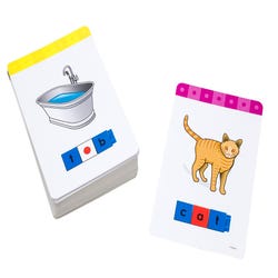 Image for Didax Unifix Reading Early Phonics Word-Building Cards, Grade K, 50 Cards from School Specialty